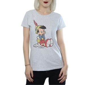 Pinocchio Womens/Ladies Classic Heather T-Shirt / Heather Grey